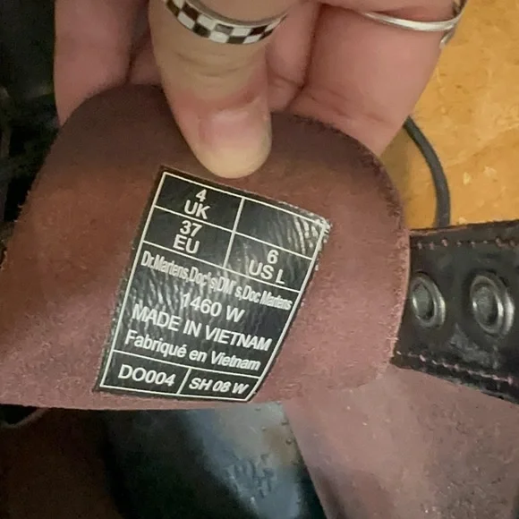 Dr. Martens Burgundy Combat Boots - Picture 3 of 10